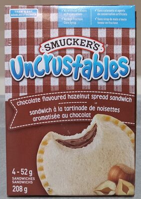 Chocolate Flavoured Hazelnut Spread Sandwiches front packaging