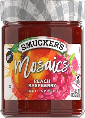 Mosaics peach raspberry fruit spread