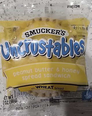 Peanut Butter & Honey Spread Sandwich on Wheat Bread