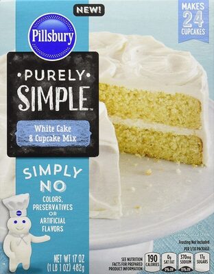 Purely simple white cake and cupcake mix