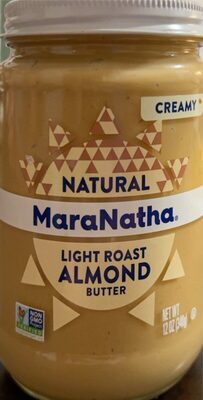 Light roast almond butter front packaging