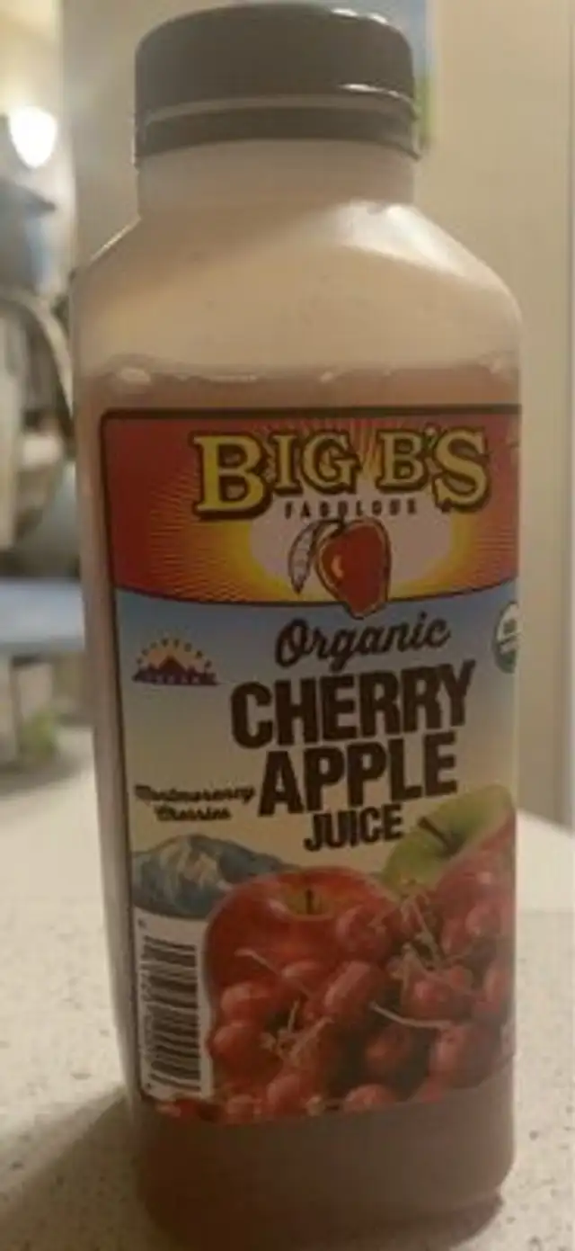 Organic cherry apple juice