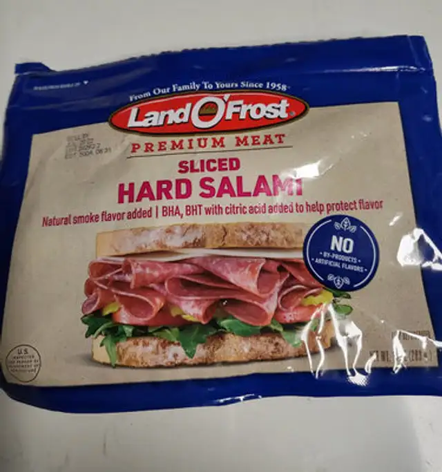 Natural smoke premium sliced hard salami, natural smoke