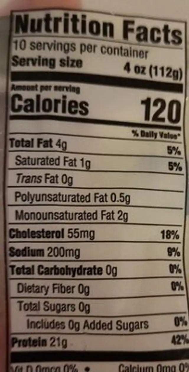 Boneless skinless chicken breast nutrition facts table