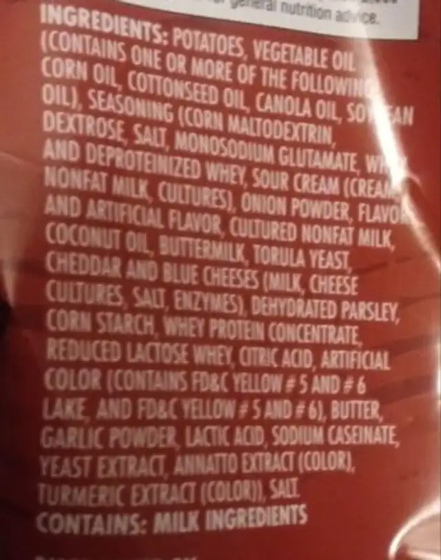 Unknown ingredients label