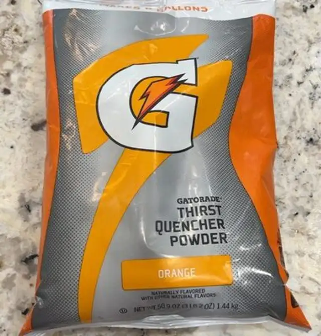 Orange thirst quencher powder mix packet makes gallons