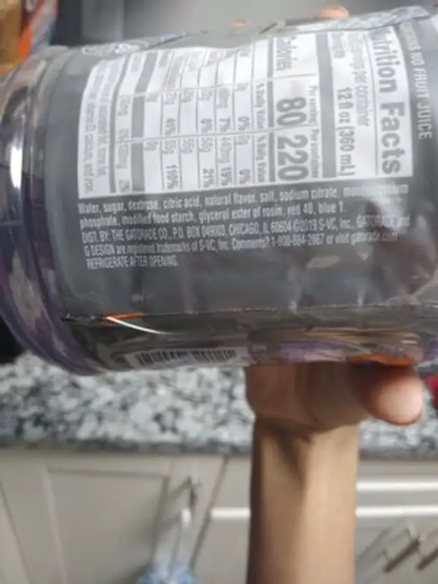 Riptide rush crisp & cool thirst quencher, riptide rush ingredients label