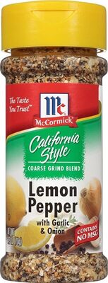 California style coarse grind blend lemon pepper