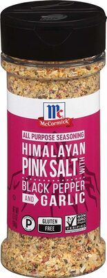 All Purpose Seasoning Himalayan Pink Salt With Black Pepper And Garlic front packaging