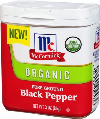 Ground organic black pepper