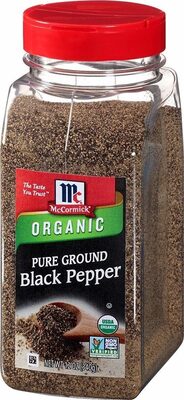 Organic Pure Ground Black Pepper front packaging
