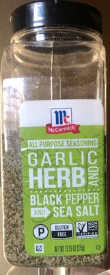 All Purpose Seasoning Garlic Herb And Black Pepper Sea Salt