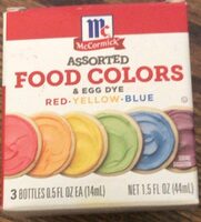 Assorted food colors