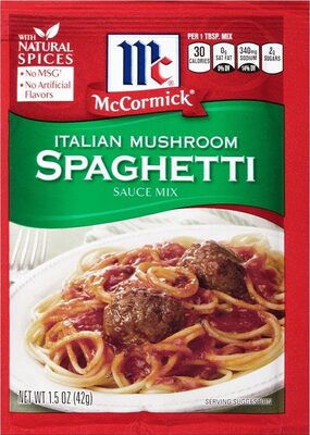 Italian mushroom spaghetti sauce front packaging