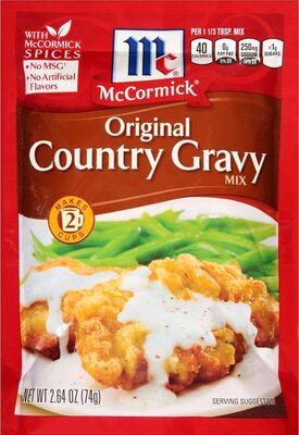 Original country gravy mix front packaging