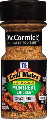 Grill mates less sodium montreal chicken seasoning