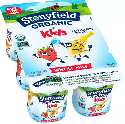 Organic Kids Strawberry Banana Yogurt