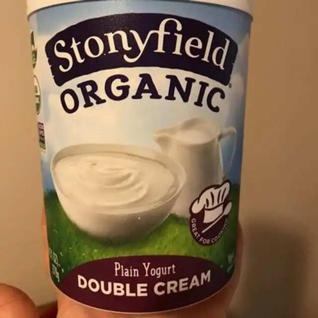 Organic double cream plain yogurt
