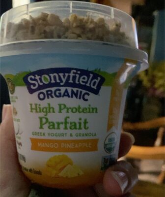 High protein parfait mango pineapple