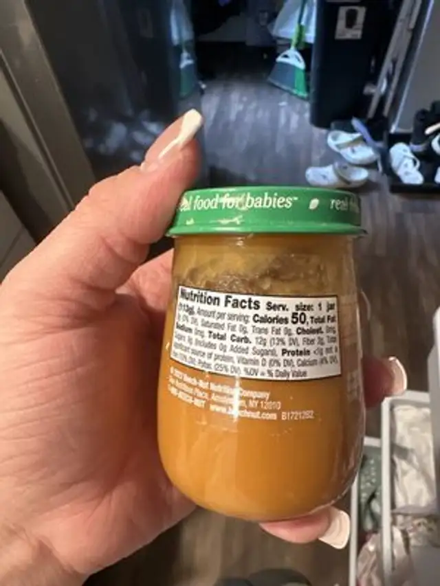 Apple & Pumpkin Baby Food nutrition facts table