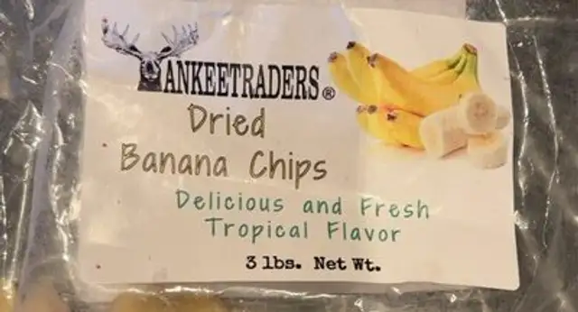 Yankee traders dried chips banana