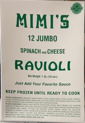 Jumbo Spinach and Cheese Ravioli