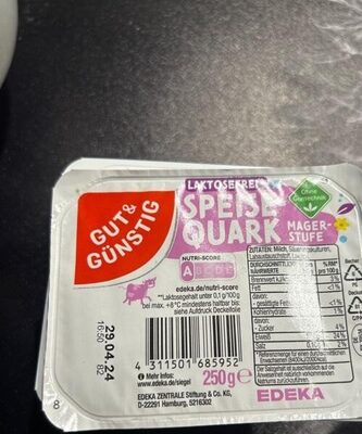 Speisequark laktosefrei