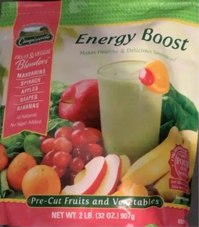 Energy boost pre-cut fruits and vegetable