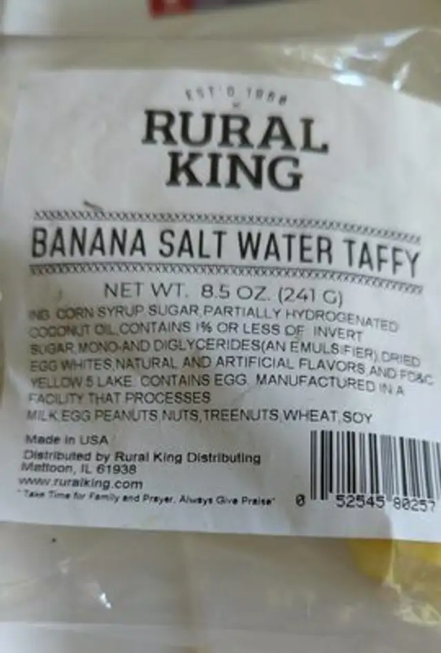 Banana salt water taffy