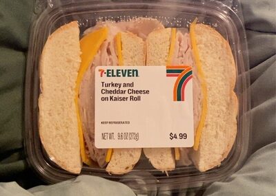 Turkey and Cheddar Cheese on Kaiser Roll