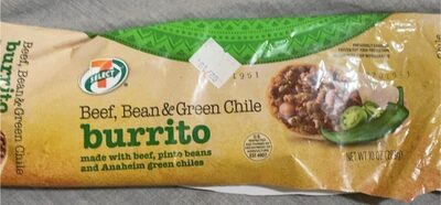 Beef, bean & Green chile burrito