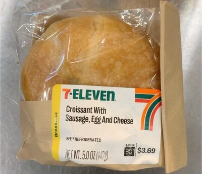 Croissant with Sausage, Egg and Cheese