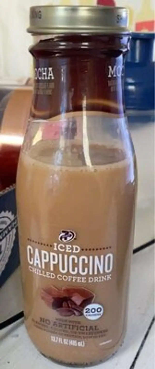 Iced cappuccino chilled coffee drink