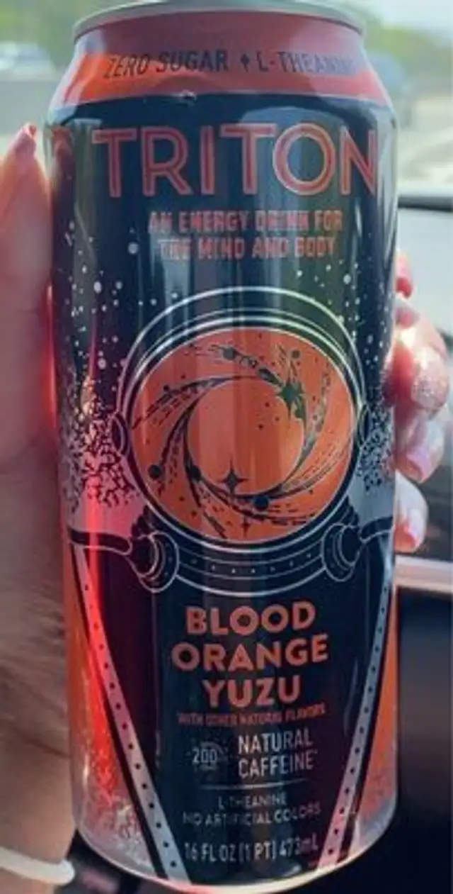 Blood orange yuzu energy drink