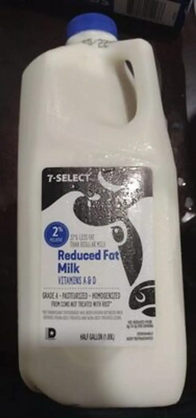 2 percent Milkfat Reduced Fat Milk