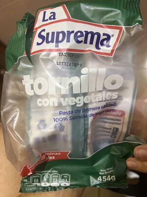 tornillo con vegetales