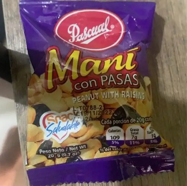 Mani con pasas