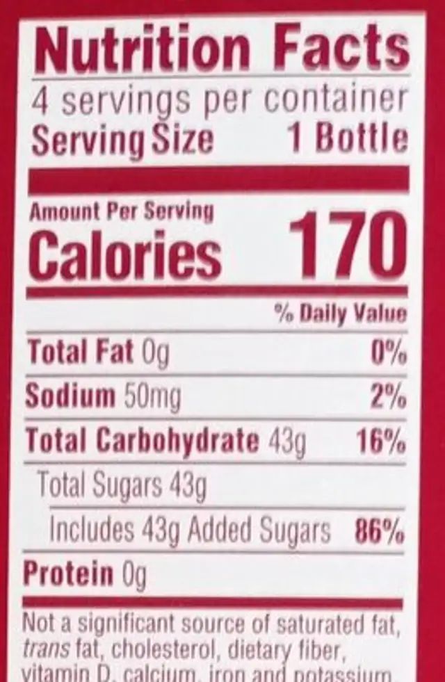 Fitz's premium black cherry soda nutrition facts table