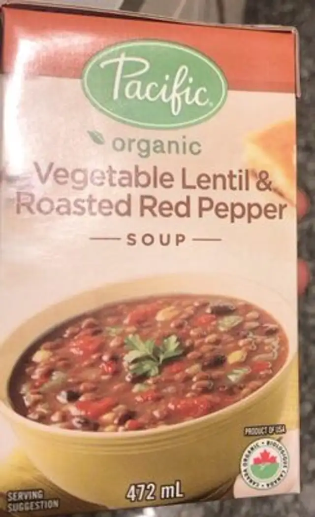 Pacific natural foods soup vegetable lentil &