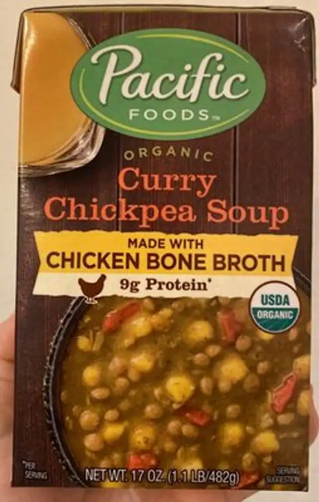 Organic curry chickpea soup