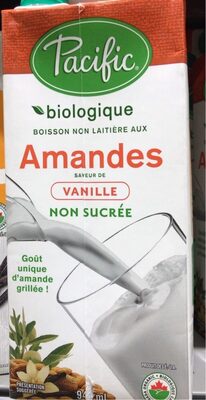 Organic Almond Vanilla Flavour Unsweetened Plant-Based Beverage (Canada)
