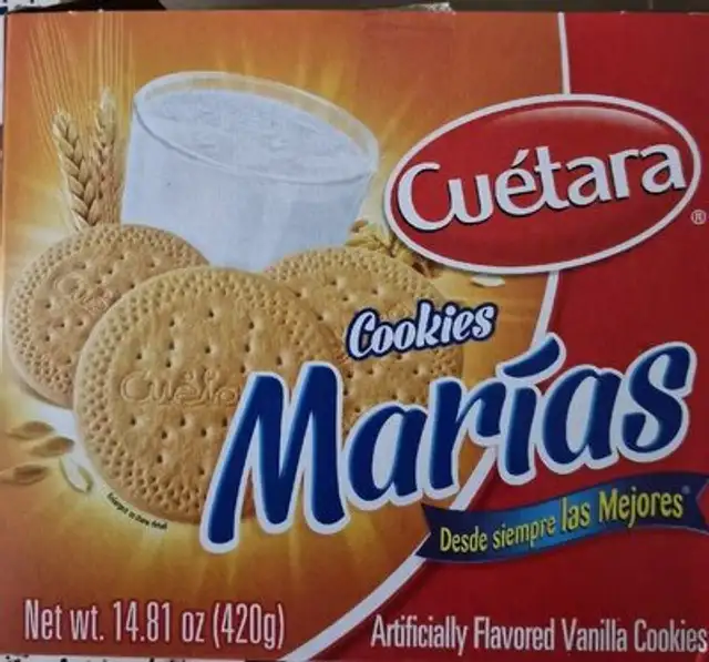 Cookies Marías nutrition facts table
