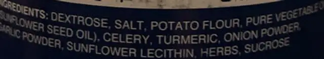 McKay’s Chicken Style Instant Broth and Seasoning ingredients label