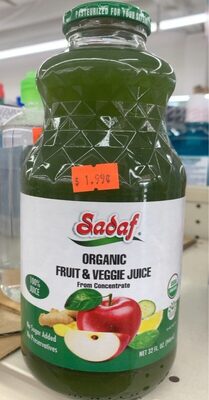 sadaf organic fruit and veggie juice