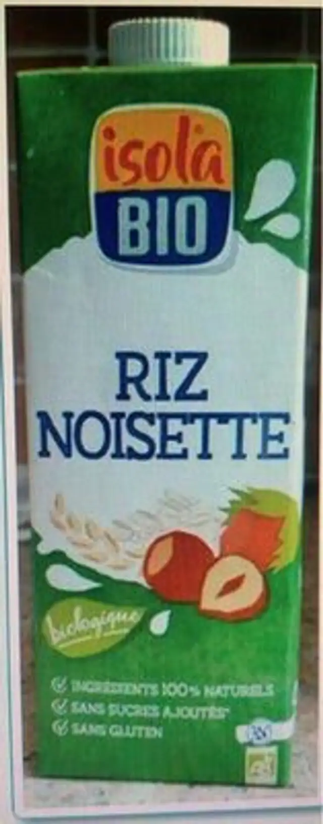 Boisson riz noisette
