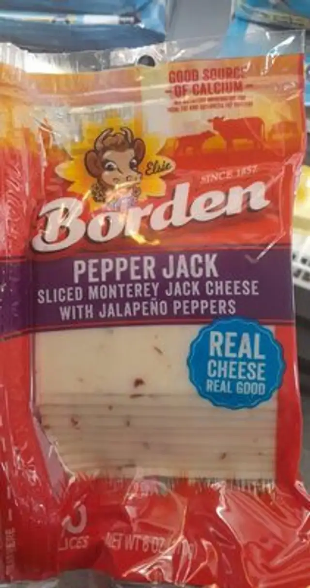 Pepper jack sliced monterey jack cheese with jalapeno peppers