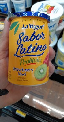 La yogurt, probiotic lowfat yogurt, strawberry kiwi