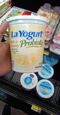Rich & Creamy Probiotic Blended Lowfat Yogurt, Banana front packaging