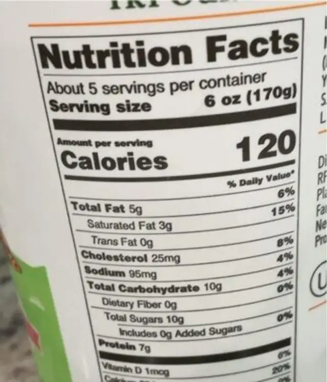 Desi Natural Dahi Whole Milk Yogurt nutrition facts table