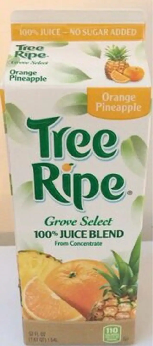 Tree ripe 100% juice blend from concentrate